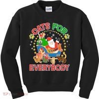 Christmas Cats For Everybody Kids Sweatshirt thumb 0