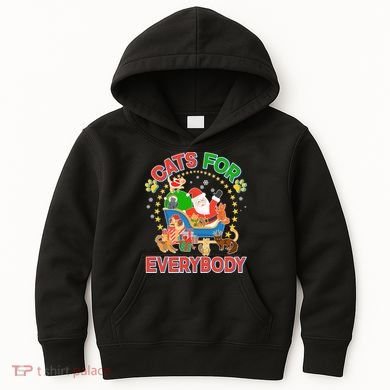 Christmas Cats For Everybody Kids Hoodie