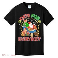 Christmas Cats For Everybody Kids T-Shirt thumb 0