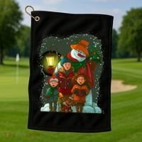Christmas Choir Carol Singers Golf Towel thumb 1