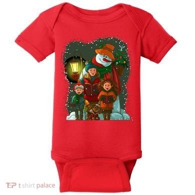 Christmas Choir Carol Singers Baby Bodysuit