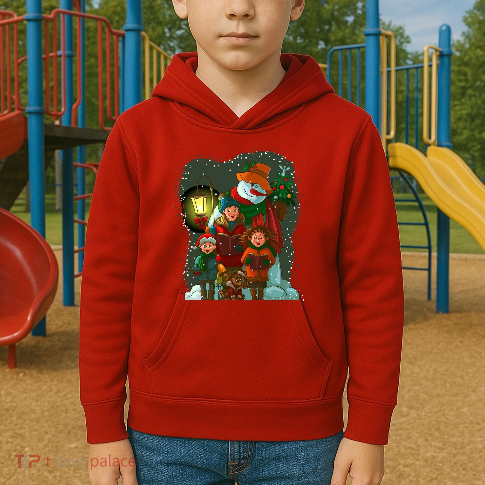 Christmas Choir Carol Singers Kids Hoodie