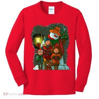 Christmas Choir Carol Singers Kids Long Sleeve Shirt