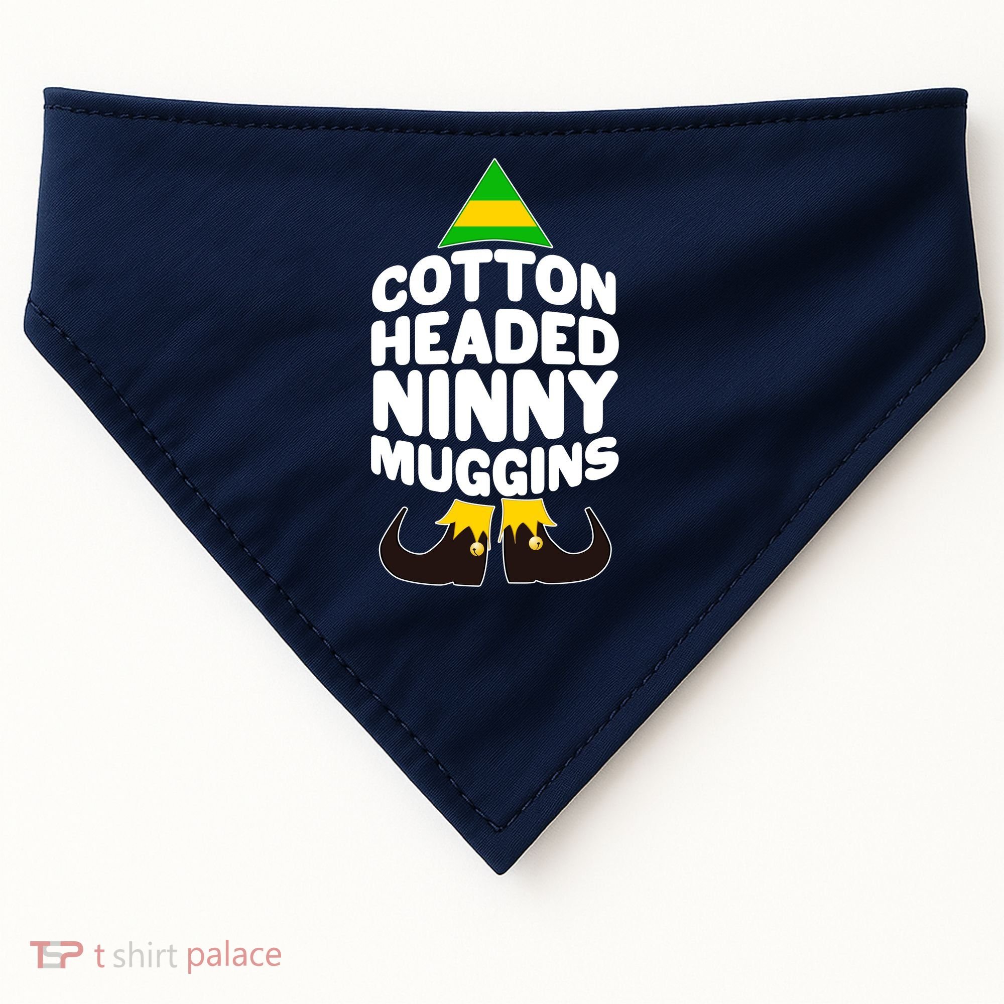 Christmas Cotton Headed Ninny Muggins USA-Made Doggie Bandana