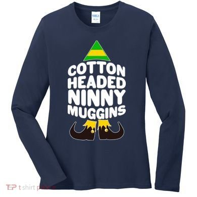 Christmas Cotton Headed Ninny Muggins Women's Long Sleeve Shirt