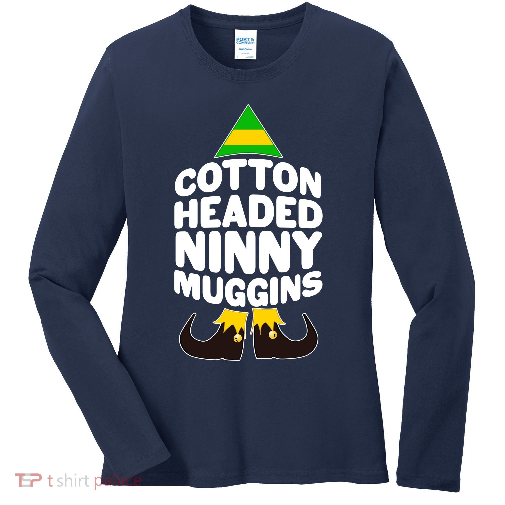 Christmas Cotton Headed Ninny Muggins Women's Long Sleeve Shirt