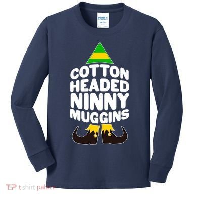 Christmas Cotton Headed Ninny Muggins Kids Long Sleeve Shirt