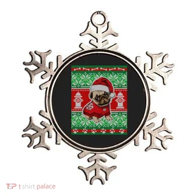 Christmas Cute Pug Ugly Sweater Ornament