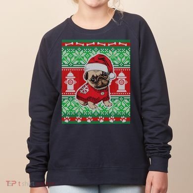 Christmas Cute Pug Ugly Sweater Women's Sweatshirt