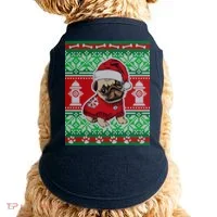 Christmas Cute Pug Ugly Sweater Doggie Tank thumb 0