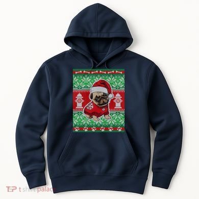 Christmas Cute Pug Ugly Sweater Hoodie