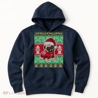 Christmas Cute Pug Ugly Sweater Hoodie thumb 0