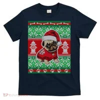 Christmas Cute Pug Ugly Sweater T-Shirt thumb 0