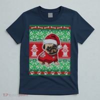 Christmas Cute Pug Ugly Sweater T-Shirt thumb 5