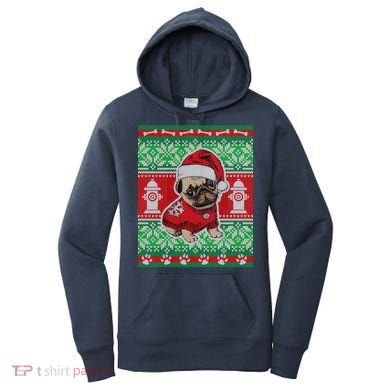 Christmas Cute Pug Ugly Sweater Women's Hoodie