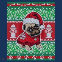 Christmas Cute Pug Ugly Sweater Women's Hoodie thumb 2