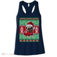 Christmas Cute Pug Ugly Sweater Women's Tank Top thumb 0