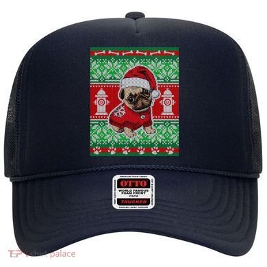 Christmas Cute Pug Ugly Sweater Hat