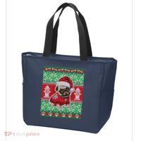 Christmas Cute Pug Ugly Sweater Tote Bag thumb 3