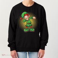 Christmas Dabbing Elf Women's Sweatshirt thumb 0