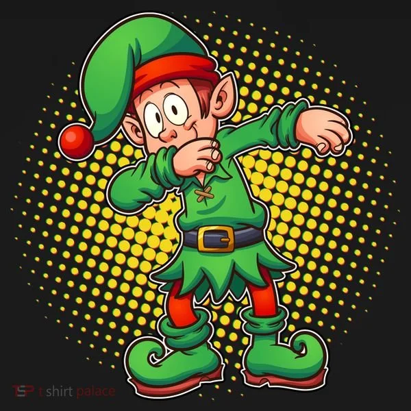 Christmas Dabbing Elf Doggie Tank