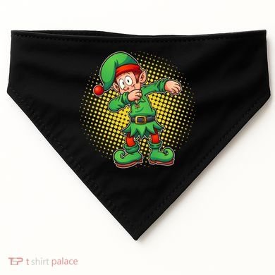Christmas Dabbing Elf USA-Made Doggie Bandana