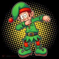 Christmas Dabbing Elf USA-Made Doggie Bandana thumb 2