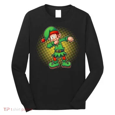 Christmas Dabbing Elf Long Sleeve Shirt