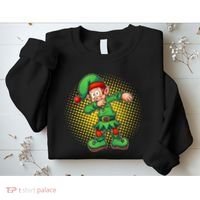 Christmas Dabbing Elf Sweatshirt thumb 2