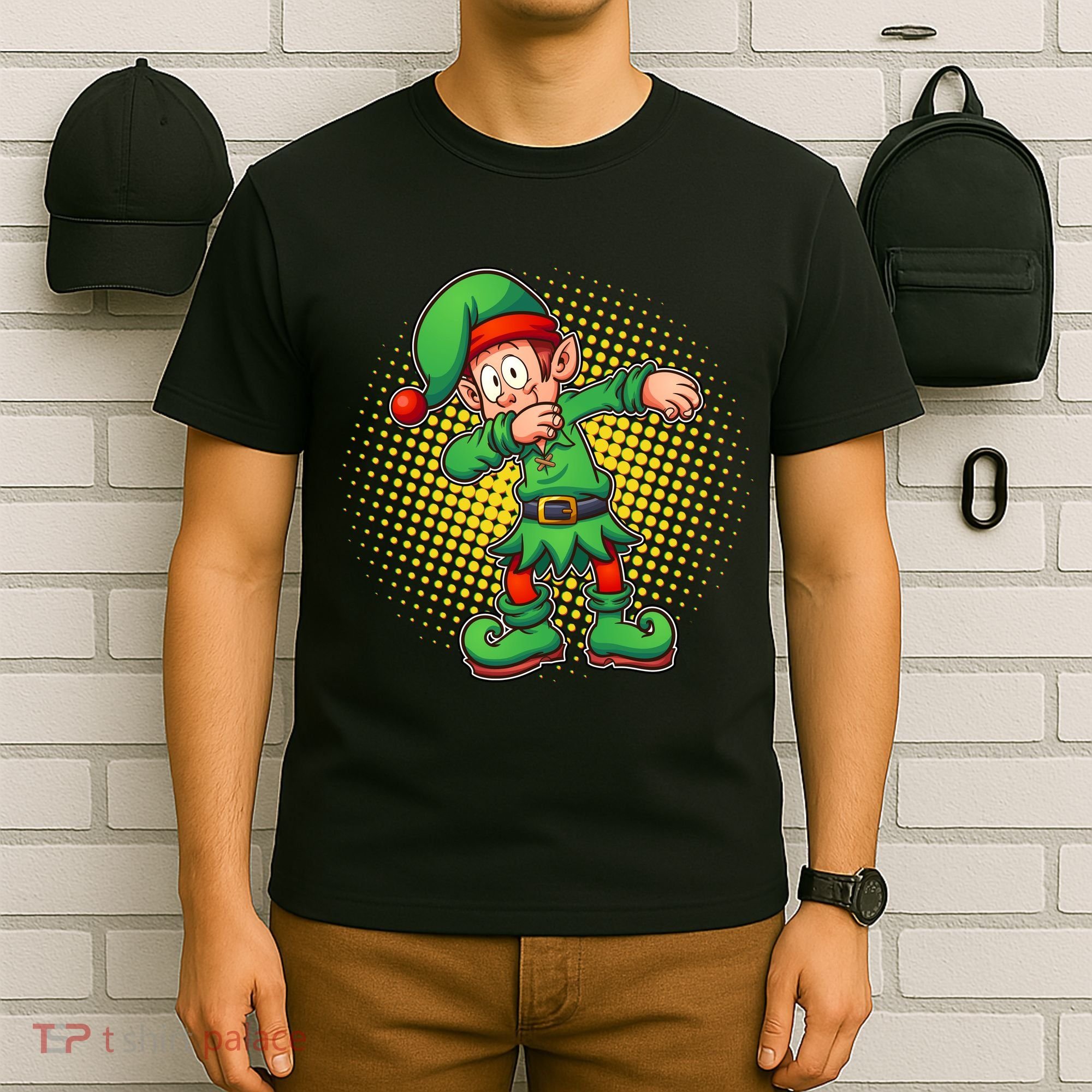 Christmas Dabbing Elf T-Shirt
