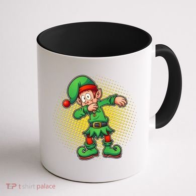 Christmas Dabbing Elf Coffee Mug back