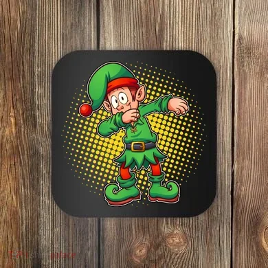 Christmas Dabbing Elf Coaster