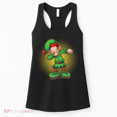 Christmas Dabbing Elf Women's Tank Top