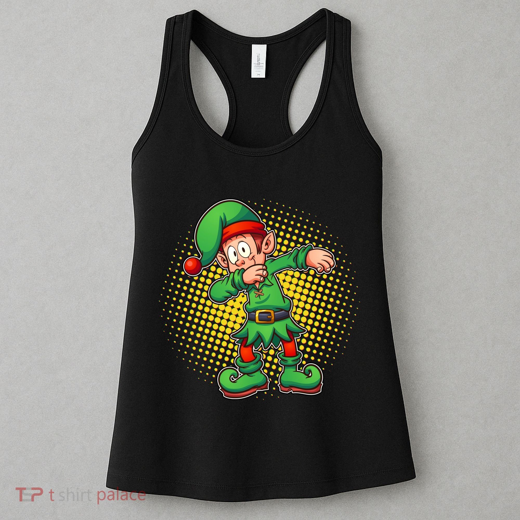 Christmas Dabbing Elf Women's Tank Top