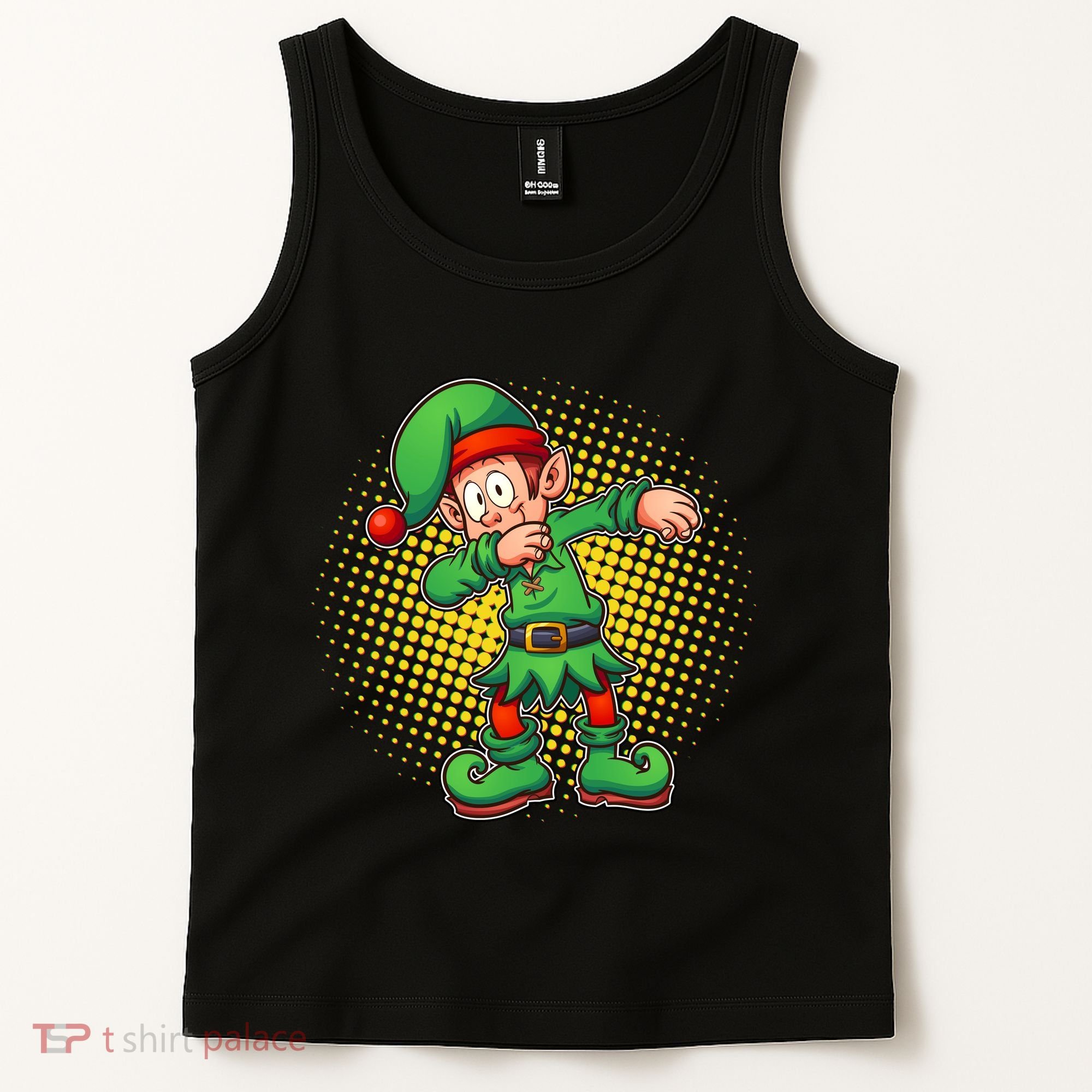 Christmas Dabbing Elf Tank Top