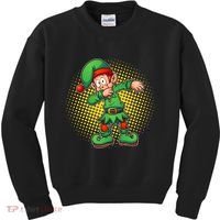 Christmas Dabbing Elf Kids Sweatshirt thumb 0