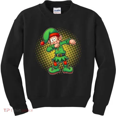 Christmas Dabbing Elf Kids Sweatshirt