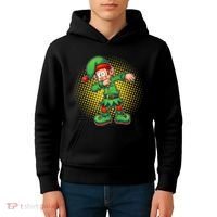 Christmas Dabbing Elf Kids Hoodie thumb 4