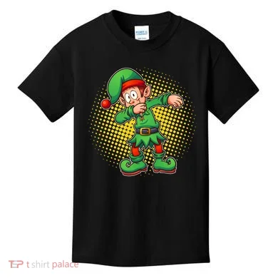 Christmas Dabbing Elf Kids T-Shirt