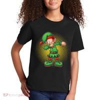 Christmas Dabbing Elf Kids T-Shirt thumb 2