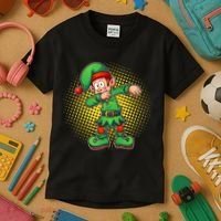 Christmas Dabbing Elf Kids T-Shirt thumb 3