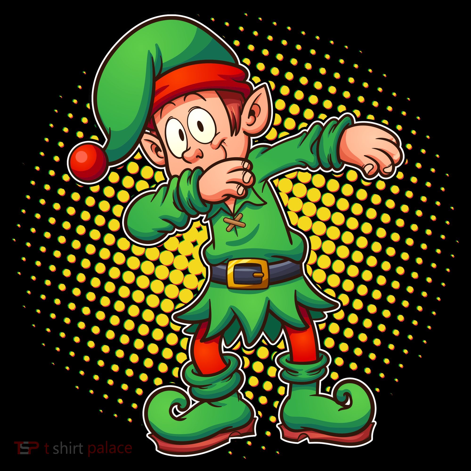 Christmas Dabbing Elf Kids T-Shirt