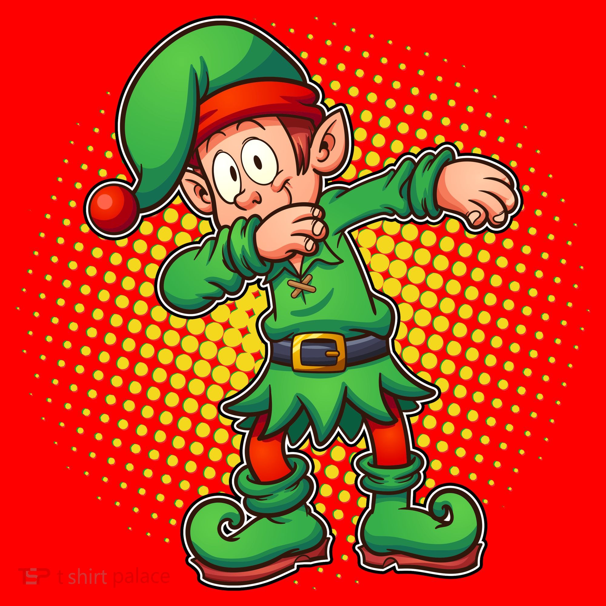 Christmas Dabbing Elf Santa Hat