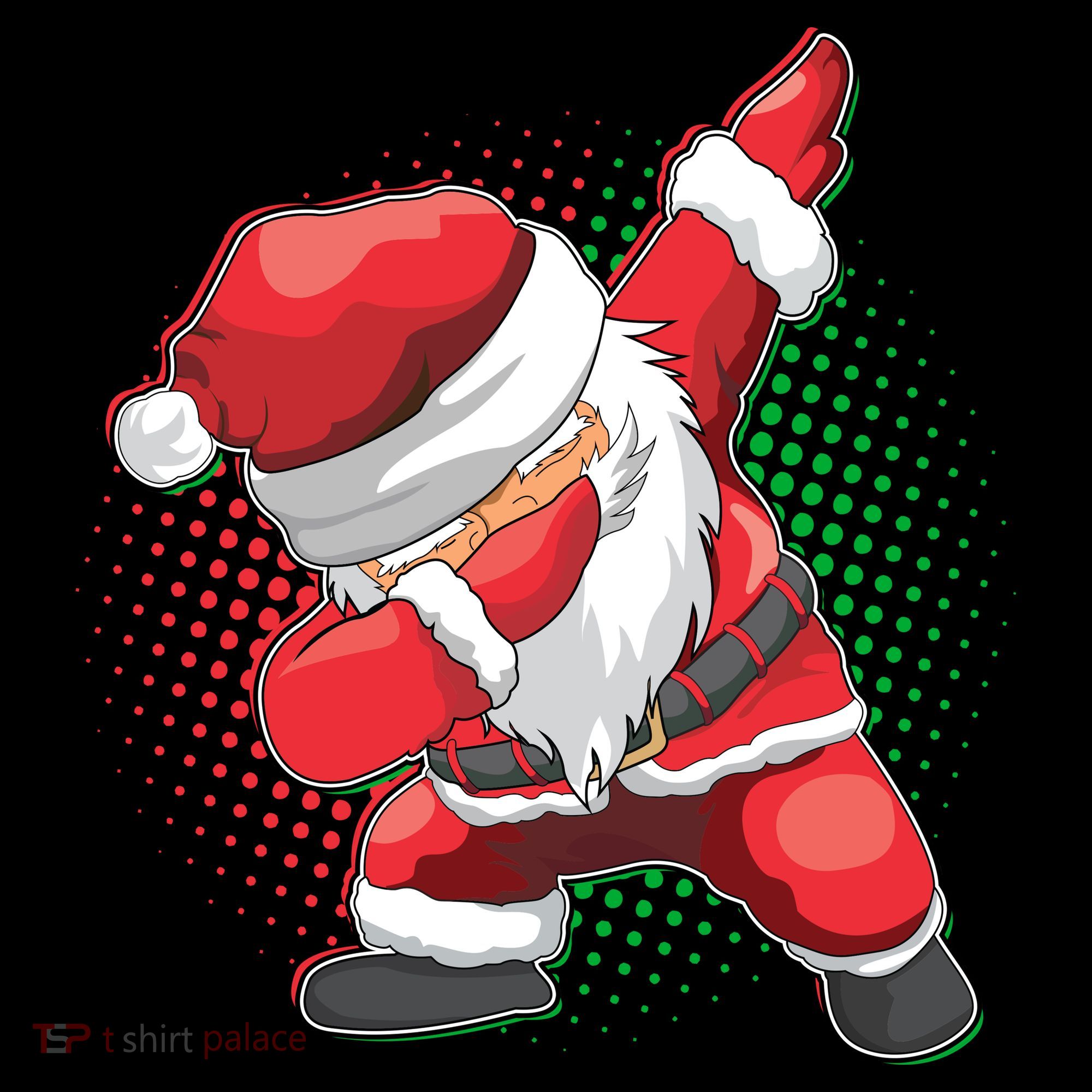 Christmas Dabbing Santa USA-Made Doggie Bandana