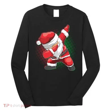 Christmas Dabbing Santa Long Sleeve Shirt