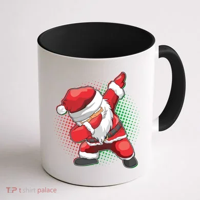 Christmas Dabbing Santa Coffee Mug back