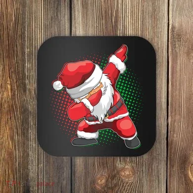 Christmas Dabbing Santa Coaster