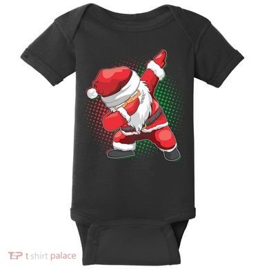 Christmas Dabbing Santa Baby Bodysuit