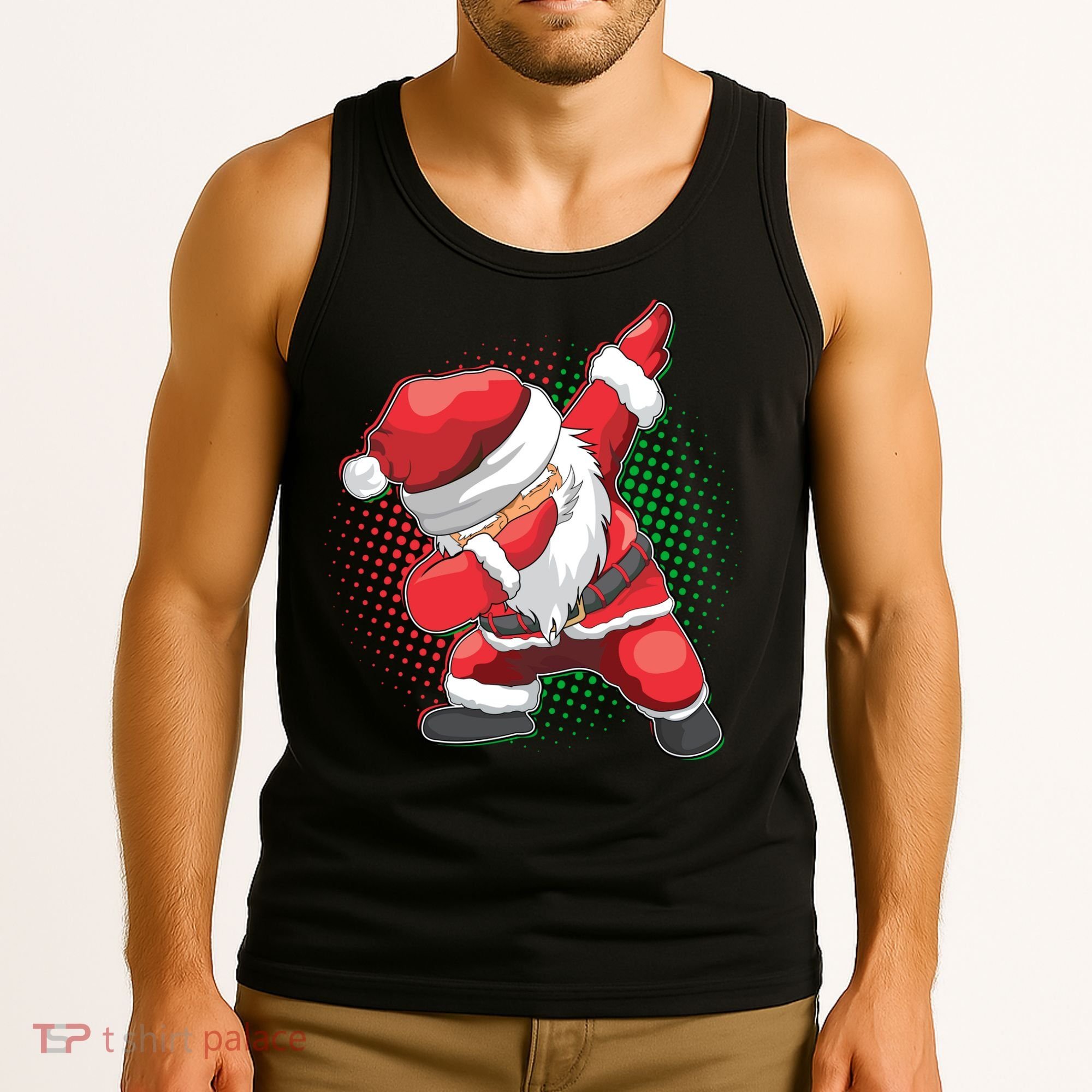 Christmas Dabbing Santa Tank Top