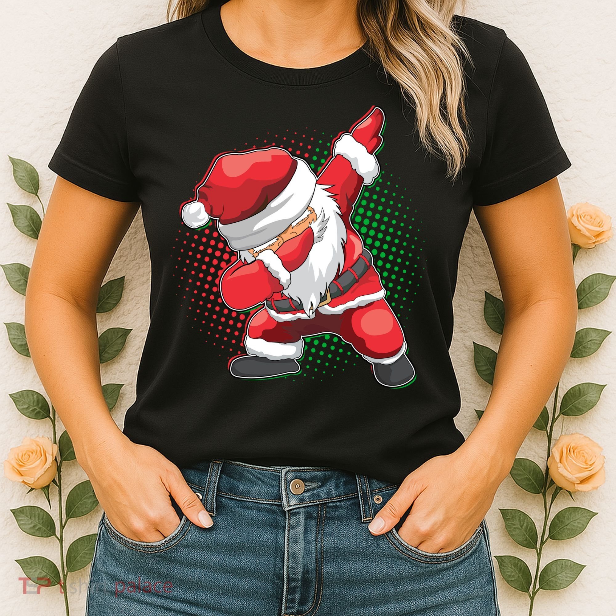 Christmas Dabbing Santa Women's T-Shirt